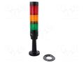 Signalling column; red/orange/green; LED; 24VDC; 24VAC; IP65; ABS AUER SIGNAL CT5-Q01