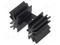 Heatsink: extruded; H; TO220; black; L: 25.4mm; W: 41.9mm; H: 25.4mm Wakefield Thermal 647-10ABEP