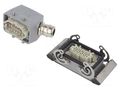 Connector: HDC; male + female; HE; PIN: 10; 16A; 500V; 10+PE; size 4 WEIDMÜLLER KIT-HE-P10.110M