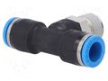 Push-in fitting; straight,T-tap splitter; -0.95÷6bar; PBT; QS FESTO QST-1/4-8