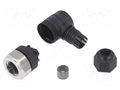 Connector: M12; plug; PIN: 4; female; angled 90°; IP67; for cable LUMBERG AUTOMATION RKCWN4/7
