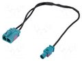 Cable; Fakra double socket,Fakra plug; 0.25m; Car brand: Audi 4CARMEDIA AD.ANT.N13