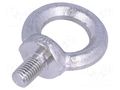 Lifting eye bolt; M8x13; Head: eye; A2 stainless steel; DIN 580 ELESA+GANTER DIN580-M8-NI