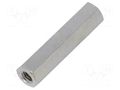 Screwed spacer sleeve; 30mm; Int.thread: M4; hexagonal; brass DREMEC TFF-M4X30/DR116