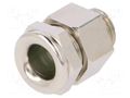 Cable gland; M10; 1; IP68; brass; Body plating: nickel; SKINDICHT® LAPP SKINDI-MINI-M10FKM