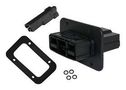 RECT PWR HOUSING KIT, PLUG, 2POS, PC/PBT SBSX75A-PMPLUG-KIT-BLK