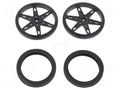 Wheel; black; Shaft: knurled; push-in,screw; Ø: 60mm; W: 8mm; 2pcs. POLOLU POLOLU-4910