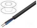 Wire; H03VV-F,OMY; 2x0.75mm2; round; stranded; Cu; PVC; black; 300V TECHNOKABEL OMY2/0.75-C