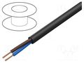Wire; H03VV-F,OMY; 2x0.75mm2; round; stranded; Cu; PVC; black; 300V TECHNOKABEL OMY2/0.75-C