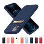 Card Case Silicone Wallet Case with Card Slot Documents for Samsung Galaxy S21 Ultra 5G Navy Blue, Hurtel 5907769333644 5907769333644