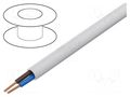 Wire; H03VV-F,OMY; 2x1.5mm2; round; stranded; Cu; PVC; white; 300V TECHNOKABEL OMY2/1.50-B