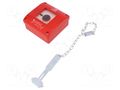 Safety switch: fire warning hand switch; OP1; NC + NO; IP65; ABS SPAMEL OP1-W01-B-11-M