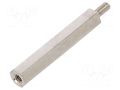 Screwed spacer sleeve; 30mm; Int.thread: M2,5; Ext.thread: M2,5 DREMEC TFM-M2.5X30/DR212