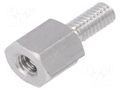 Screwed spacer sleeve; 5mm; Int.thread: M2,5; Ext.thread: M2,5 DREMEC TFM-M2.5X5/DR232