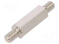 Screwed spacer sleeve; 20mm; Ext.thread: M5; hexagonal; brass DREMEC TMM-M5X20/DR418