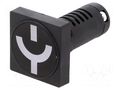 Switch position indicator; 22mm; PK22; -25÷70°C; IP54; 24VAC; 22mm SPAMEL PK22-WPW-24