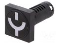 Switch position indicator; 22mm; PK22; IP54; 24VAC; 24VDC SPAMEL PK22-WPW-24