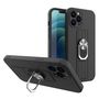 Ring Case silicone case with finger grip and stand for iPhone 13 mini black, Hurtel 5907769327377 5907769327377