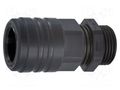 Straight terminal connector; Thread: metric,outside; polyamide HUMMEL HUMMEL-1542251750