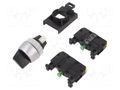 Switch: rotary; 22mm; Stabl.pos: 3; NO x2; black; IP65; prominent SPAMEL ST22-P3-CZ-20