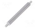 Screwed spacer sleeve; 45mm; Ext.thread: M3; hexagonal; aluminium DREMEC TMM-M3X45/DR434