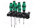 Kit: screwdrivers; Phillips,slot; Kit: screwdrivers hanger; 6pcs. WERA WERA.334/6