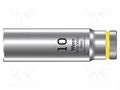 Socket; 6-angles,socket spanner; HEX 10mm; 1/4"; 8790 HMA Deep WERA WERA.05004507001