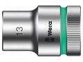 Socket; 6-angles,socket spanner; HEX 13mm; Chrom-vanadium steel WERA WERA.05003604001