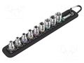Wrenches set; 6-angles,socket spanner; Mounting: 1/4"; 9pcs. WERA WERA.BELT/A4