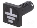 Earting indicator; 22mm; PK22; -25÷70°C; IP54; 230VAC; 230VDC SPAMEL PK22-WU-230