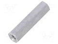 Screwed spacer sleeve; 30mm; Int.thread: M4; hexagonal; aluminium DREMEC TFF-M4X30/DR136