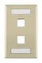 FACEPLATE, 2PORT, ABS, IVORY FPIDUAL-I