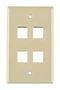 FACEPLATE, 4PORT, ABS, IVORY FPQUAD-I