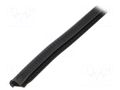 Hole and edge shield; PVC; L: 10m; black; H: 15mm; W: 12mm RST ROZTOCZE UT-3.10-10M