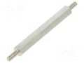 Screwed spacer sleeve; 45mm; Ext.thread: M3; hexagonal; brass DREMEC TMM-M3X45/DR415