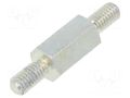 Screwed spacer sleeve; 12mm; Ext.thread: M4; hexagonal; steel DREMEC TMM-M4X12/DR426