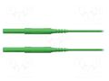 Test lead; 6kVDC; 6kVAC; 16A; banana plug 4mm,both sides; Len: 2m SCHÜTZINGER HSPL8568200-GN