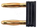 Connector: 2mm banana; stackable safety shunt; 12A; 30VAC; 60VDC SCHÜTZINGER KURZ74502IGAU-SW