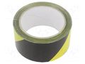 Tape: warning; yellow-black; L: 66m; W: 50mm; self-adhesive MEDID MED.39/60