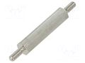 Screwed spacer sleeve; 18mm; Ext.thread: M2; hexagonal; brass DREMEC TMM-M2X18/DR411