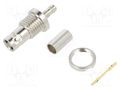 Connector: Micro BNC; socket; female; straight; 75Ω; HD-BNC; PTFE AMPHENOL RF 034-1053