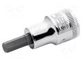 Socket; hex key,socket spanner; HEX 4mm; 3/8"; tool steel BAHCO SA.7409M-4