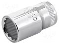Socket; 12-angles,socket spanner; 10mm; 1/4"; tool steel BAHCO SA.A6700DM-10