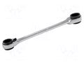 Wrench; box,with ratchet; 16mm,19mm; tool steel BAHCO SA.S4RM-16-19