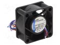 Fan: DC; axial; 12VDC; 40x40x20mm; slide; 9291708132 EBM-PAPST 412/2P