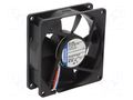 Fan: DC; axial; 24VDC; 80x80x25.4mm; 65m3/h; 32dBA; 3100rpm EBM-PAPST 8414N/2G