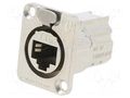 connector D-SHAPE CAT6A PANEL CONNECTOR SHIELDED FEEDTHROUGH NEUTRIK NTR-NE8FDX-P6