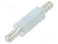 Screwed spacer sleeve; 15mm; Ext.thread: M4; hexagonal; steel DREMEC TMM-M4X15/DR426