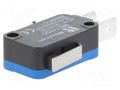 Microswitch SNAP ACTION; 10A/250VAC; 0.3A/220VDC; SPDT; ON-(ON) SPAMEL MSV102C