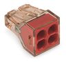 PUSH WIRE® connectors for junction boxes for solid conductors 4x1,5-4mm² red 32A 400V 773-604